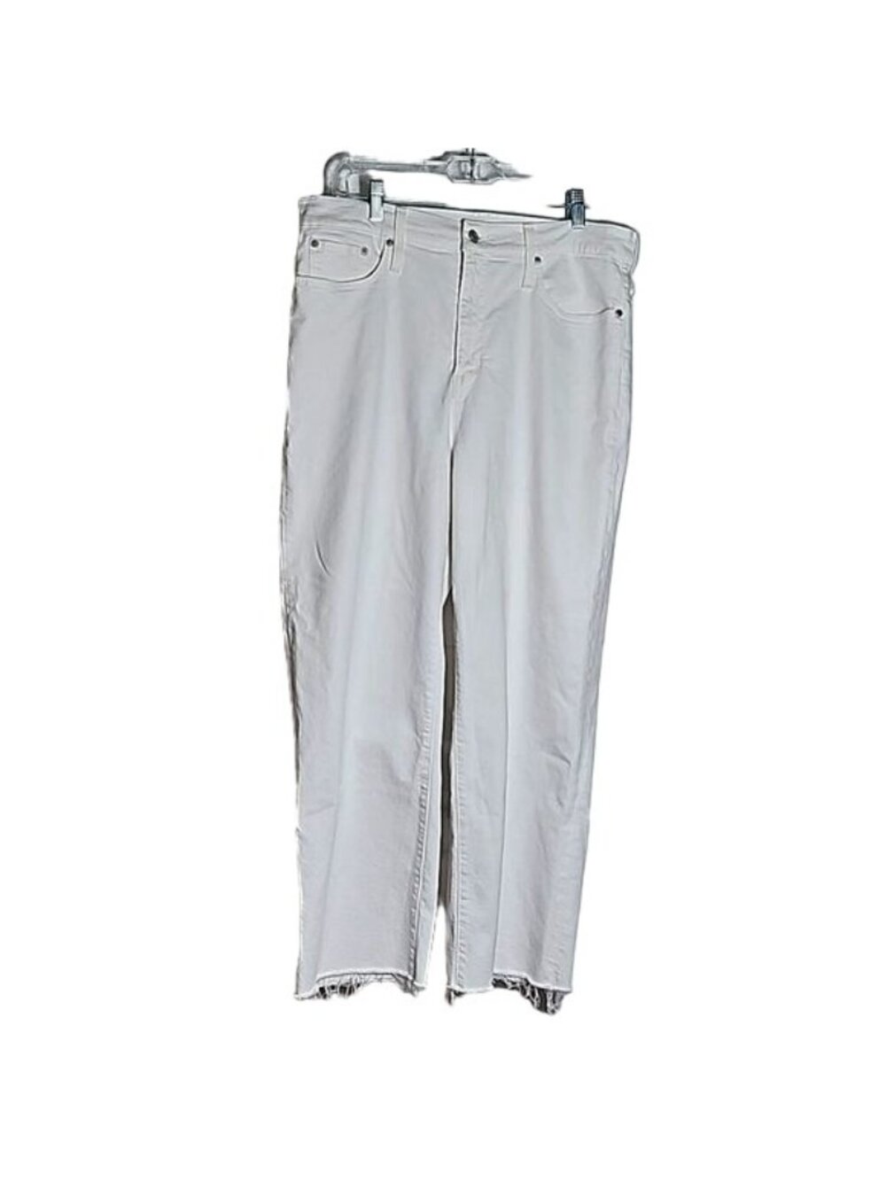 J.CREW WOMEN SLIM WIDE LEG JEAN IN WHITE WASH SIZE 32